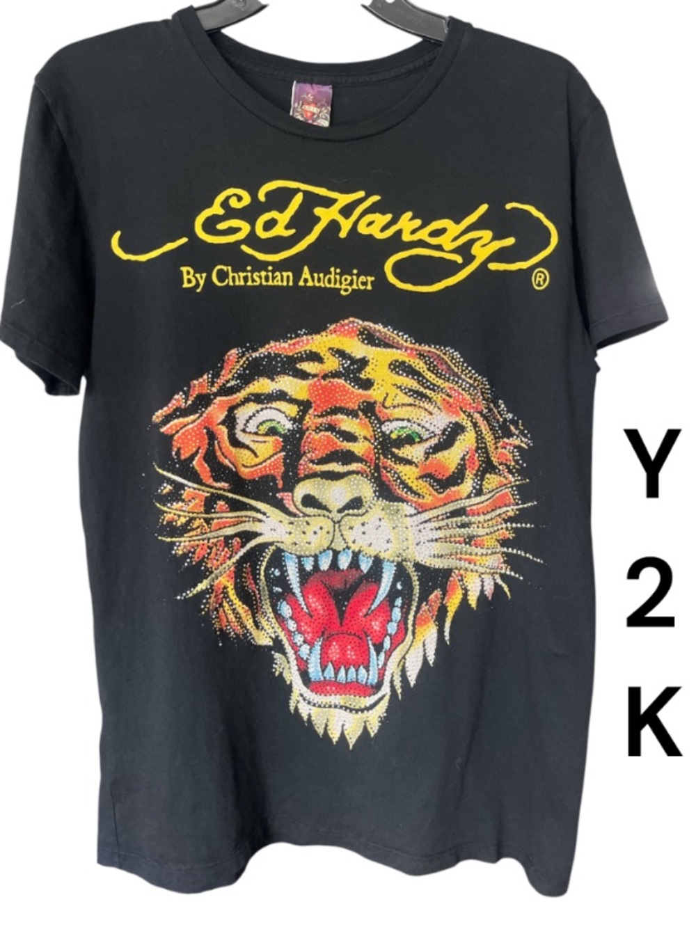 Ed Hardy by Christian Audigier Vintage Mc Bling Lion Head Tee Shirt